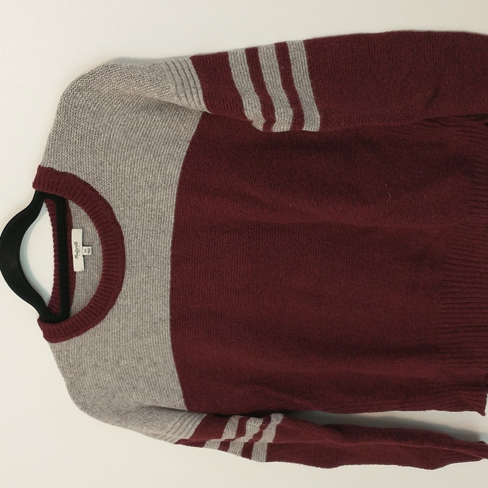 Madewell varsity striped knit crew neck sweater - Picture 2 of 5